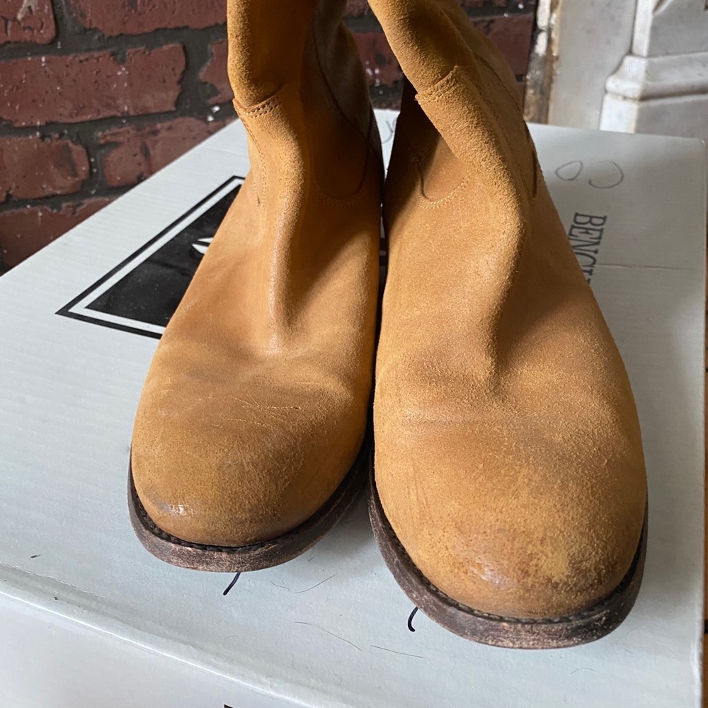Frye Melissa Button Boots in Tan Suede - Picture 7 of 8